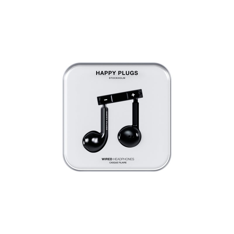 Happy Plugs Wired - Black